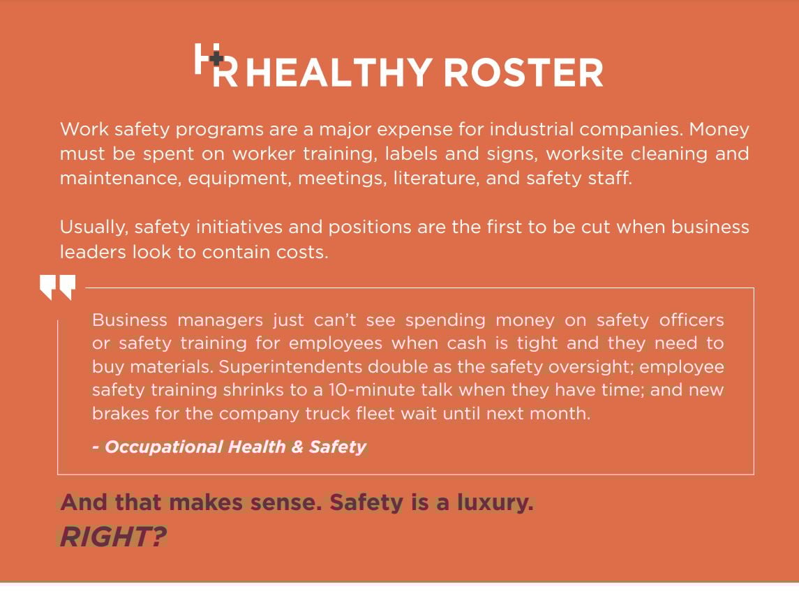 There is No ROI in Safety
